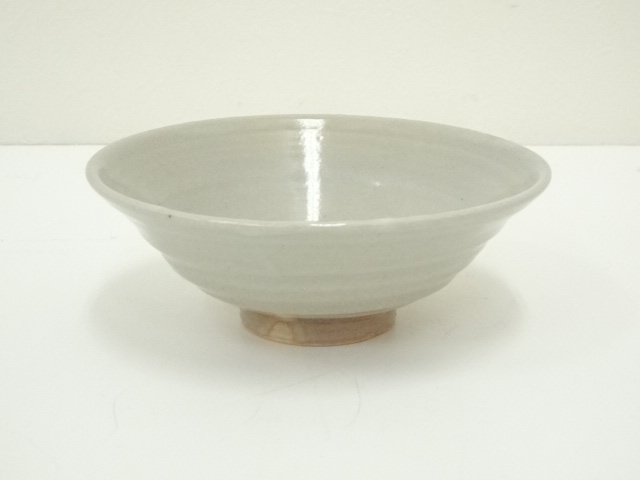 JAPANESE TEA CEREMONY / FLAT TEA BOWL CHAWAN / HAGI WARE